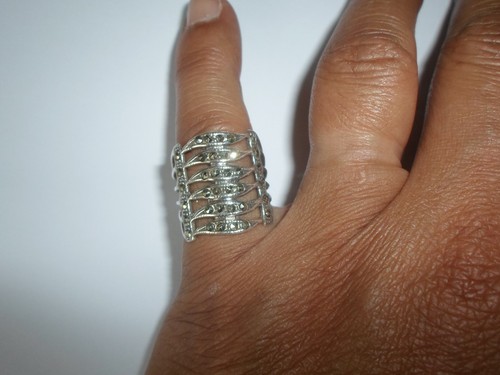 Bague argent massif - en,