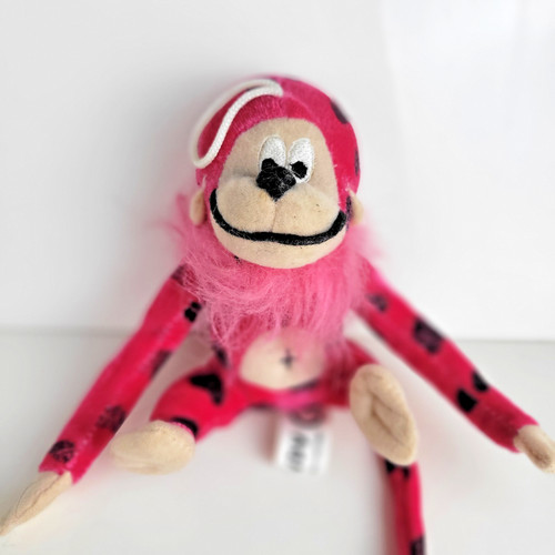 Peluche singe marsupilami - singe, rose