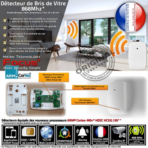 Détecteur bris vitre sans - détecteur,
