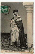 ALGERIE - Afrique du Nord - Personnages - caid, chef Arabe médailles militaires