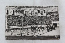 Cpsm 1954, Nîmes, course de taureaux aux arènes romaines le paseo, corrida, Gard