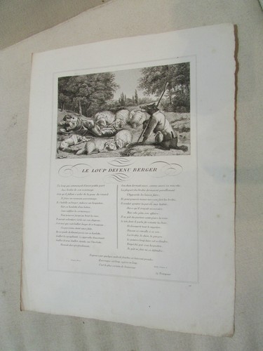 Planche gravure eme fable - planche, 19