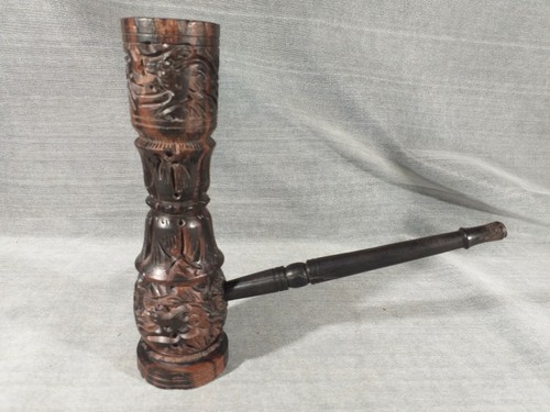 Pipe bois sculpté - bois,