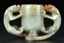 3.6" chinois vieux Hetian Jade