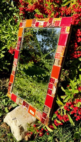 Miroir mosaique fusing - miroir,
