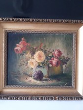 tableau ancien 19e huile sur toile signé LAURENCE