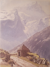 Gravure Joanny Drevet Sign/n° Alpes Oratoire Ste Anne Chazelet La Grave La Meije