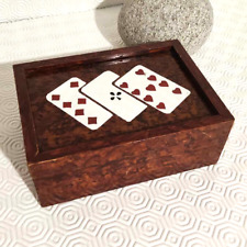 boîte à cartes à jouer miroirs intérieur Art Déco rare vintage 1930