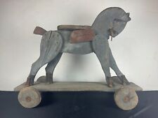 Ancien jouet cheval en bois ( Carrousel ) fin XIXème début XXème