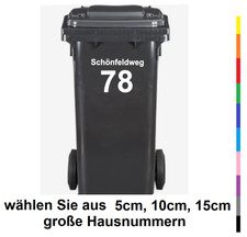 Numéro de maison autocollant adresse poubelle porte d'entrée boîte aux...