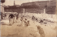 France, Nice, les Lavandières, Vintage print, ca.1880 Tirage vintage tirage d&