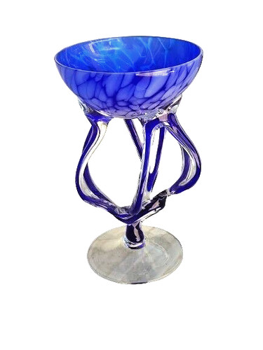 Coupe verre bleu cobalt - coupe,