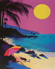 Affiche rétro coucher de