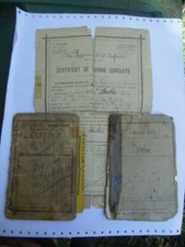 2 LIVRETS MILITAIRES 14-18 : 19° RI + 323° RI EN 1911 4° ZOUAVES 1914 / REFORME