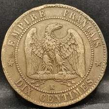 10 CENTIMES 1863 K BORDEAUX