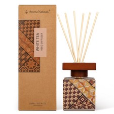 Diffuseur Aroma Naturals Reed avec motif parquet parfum d'ambiance 150 ml blanc