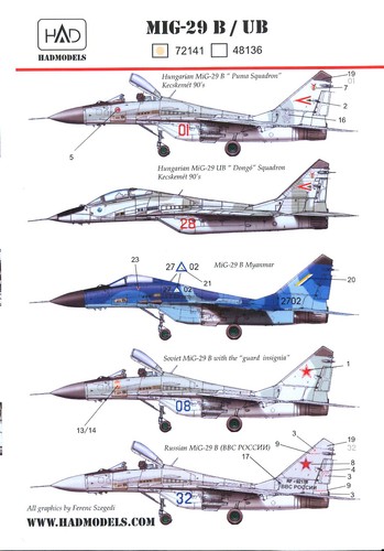 Hungarian aero decals - decals, 1/72