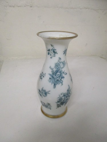 Vase opaline décor floral - opaline,
