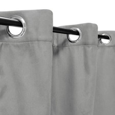 Rideau suédine thermique doublé polaire, Gris - 140x240cm prêt a poser Atout