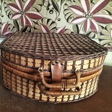 Panier en osier de Pic-Nic ancien