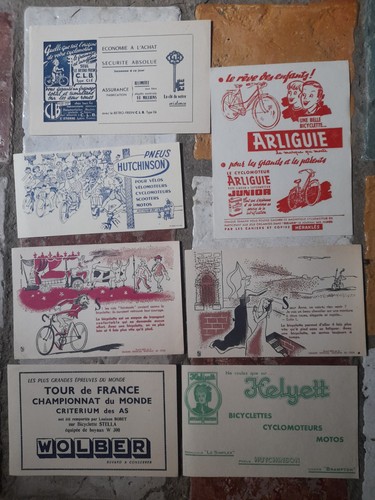 Buvards thème cyclisme - buvards,