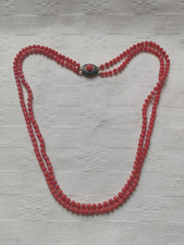 Bijou ancien : collier , ras du cou , multi rangs , corail.
