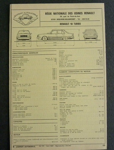 Fiche technique automobile
