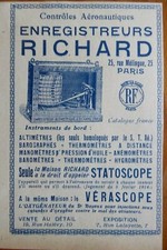 4/1926 PUB JULES RICHARD BAROMETRE BAROGRAPHE VERASCOPE STATOSCOPE ALTIMETRE AD