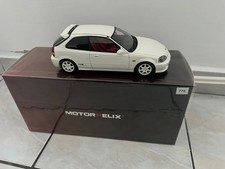1/18 Honda Civic Type R EK9-120 Model Car White - MotorHelix