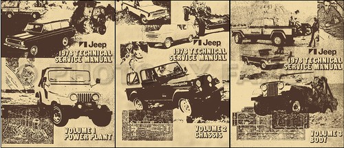 1978 jeep atelier manuel set - manuel,