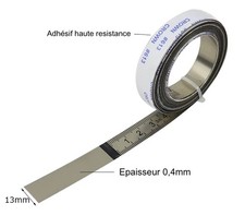 Réglette adhésive 1m - Règle métrique Ruban inox adhésif atelier établi couture
