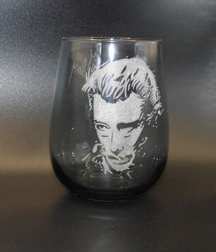 Grand verre whisky bleu - grand,