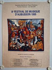 Affiche 8e FESTIVAL MUSIQUE AUBUSSON 1995 Hommage Marcel GROMAIRE