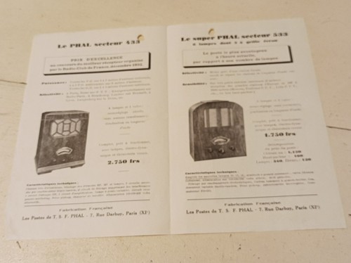 Ancienne publicite prospectus - publicite,