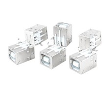 Lot de 6 blindé droit mâle 4 broches USB 2.0 Type B femelle Jack