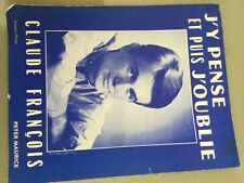 CLAUDE FRANCOIS partition J'Y PENSE ET PUIS J'OUBLIE