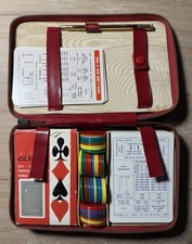 Boite De Jeux Cartes Bridge (Plus Getons Galalith) Vintage !!!