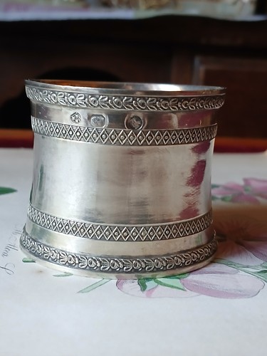 Rare rond serviette argent - rond,