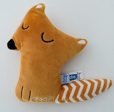 5960?EXCELLENT ÉTAT Doudou Peluche Renard Orange DODIE Noir Semi Plat