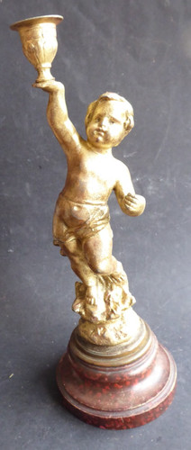 Bougeoir flambeau chérubin - flambeau, en
