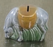 Rare tirelire à casser ancienne âne ESDEVE Sarreguemines France