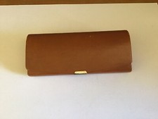 ANCIEN ÉTUI BOITE A LUNETTES EN CUIR Marron RIGIDE VINTAGE OPTIQUE