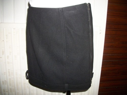 Mini jupe droite courte - , laine