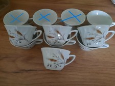 Ancien 8 tasses à café motif