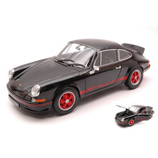 PORSCHE 911 CARRERA RS 1973 BLACK/RED 1:18 Welly Auto Stradali Nouveau modèle