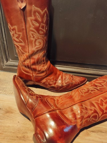 Bottes cuir marron - femme,