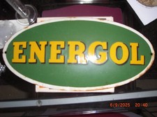 Plaque Émaillée ENERGOL Ancienne authentique Publicité Garage des années 1930