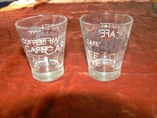 2 VERRES A CAFE ITALIEN ALCOOL DIGESTIF RHUM  VINTAGE COLLECTION BISTROT BAR