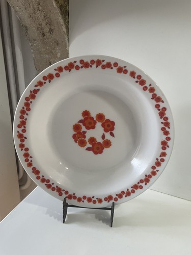 Plat rond creux fleurs - plat,