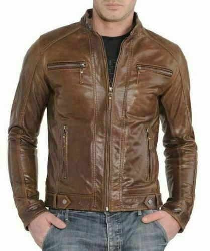 Blouson moto motard rétro - , en